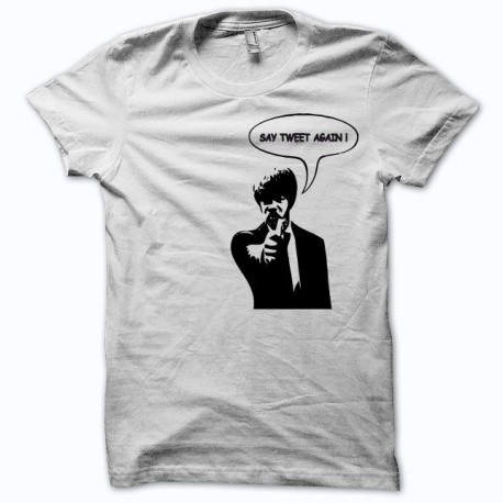 Tee shirt tweeter pulp fiction parodie  noir/blanc