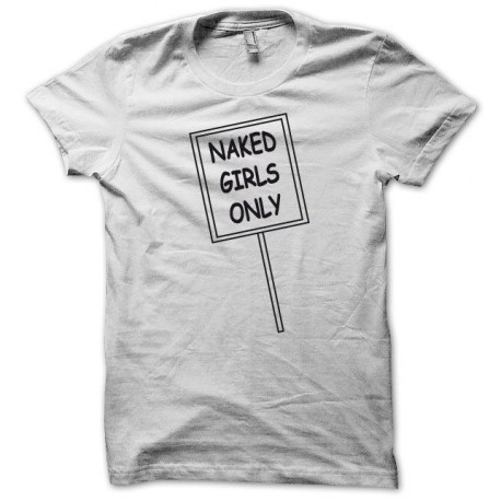 Tee shirt PROJET X naked girls only blanc slim fit
