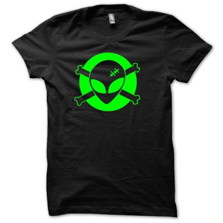 Tee shirt U.F.O Roswell techno vert/noir
