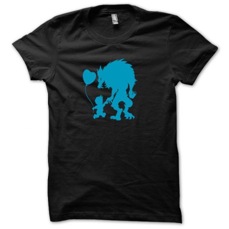 Shirt Monster baby blue / black