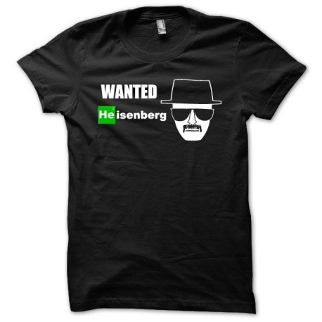 Camiseta blanca Romper mala Heisenberg / negro