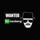 Camiseta blanca Romper mala Heisenberg / negro
