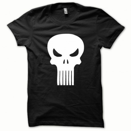 Tee shirt Punisher blanc/noir