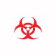 Tee shirt Biohazard rouge/blanc