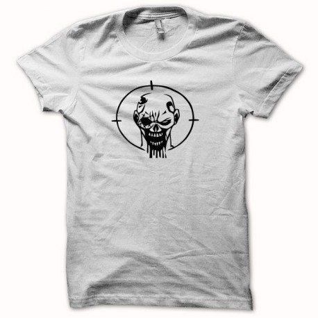 Tee shirt  zombie headshot blanc