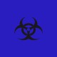 Tee shirt Biohazard noir/bleu royal