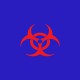 Tee shirt Biohazard rouge/bleu royal