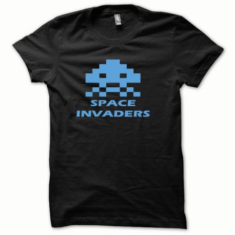 Invasores del espacio camiseta azul / negro