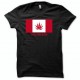 Camisa de la bandera de Canadá cannabis canaweed verde / negro