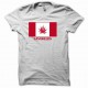 Camisa de la bandera de Canadá cannabis canaweed blanco