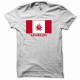 Tee shirt drapeau canada cannabis canaweed blanc