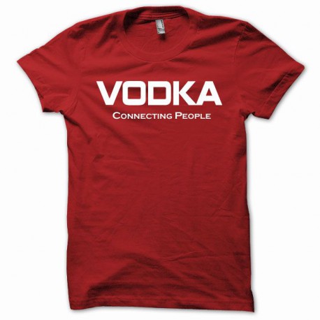 Tee shirt Vodka Connecting People blanc/rouge