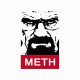 Tee shirt Breaking bad Heisenberg METH black / white