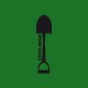 Black shirt zombie killer shovel / bottle green