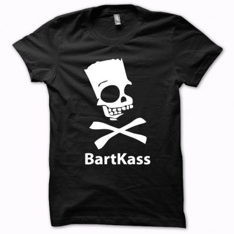 Tee shirt Parodie bart simpson jackass Bartkass blanc/noir