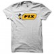Tee shirt  parodie stylo bic FIX junkie blanc