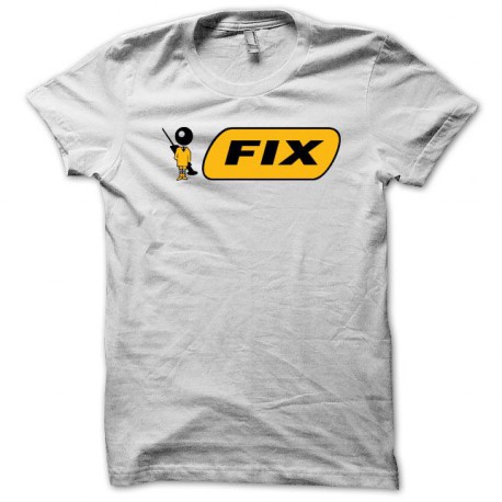 Camisa de la parodia blanco FIX drogadicto de la pluma bic