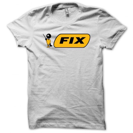 Tee shirt  parodie stylo bic FIX junkie blanc