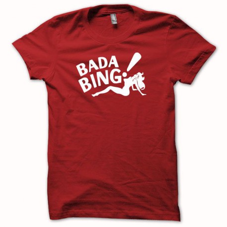 Tee shirt bada bing soprano blanc/rouge