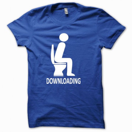 Shirt Downloading caca white / royal