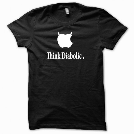 Tee shirt  Apple think diabolic blanc/noir