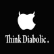 Tee shirt  Apple think diabolic blanc/noir