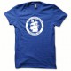 Tee shirt Downloading caca blanc/bleu royal
