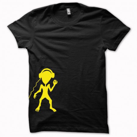 Shirt Roswell alien dj yellow / black