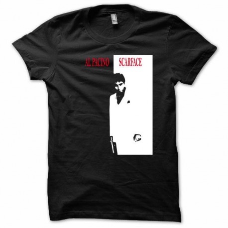 Tee shirt scarface al paccino blanc/noir