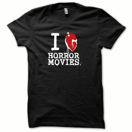 Tee shirt Serial Killer I LOVE HORROR MOVIES rougeNoir