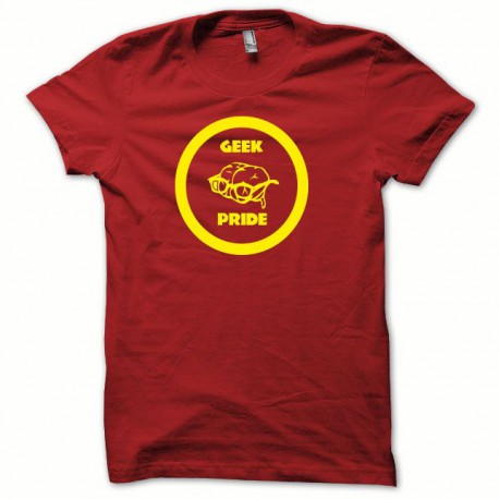Tee shirt geek pride jaune/vert bouteille
