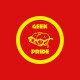 Tee shirt geek pride jaune/vert bouteille