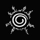 Tee shirt Naruto symbole blanc/noir