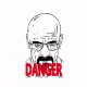 Tee shirt Breaking bad danger Heisenberg blanc