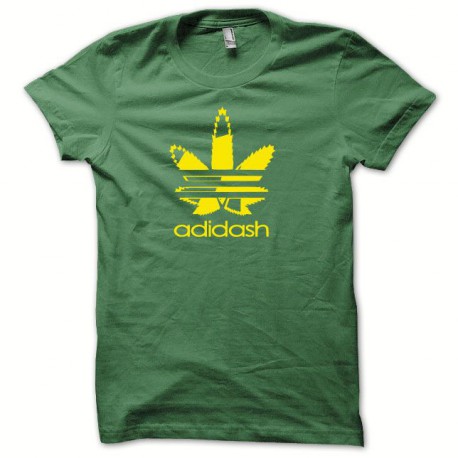 Tee shirt adidash parodie adidas jaune/vert bouteille