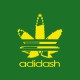Tee shirt adidash parodie adidas jaune/vert bouteille