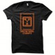 Tee shirt retour vers le futur convecteur temporel orange/noir