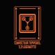 Tee shirt retour vers le futur convecteur temporel orange/noir