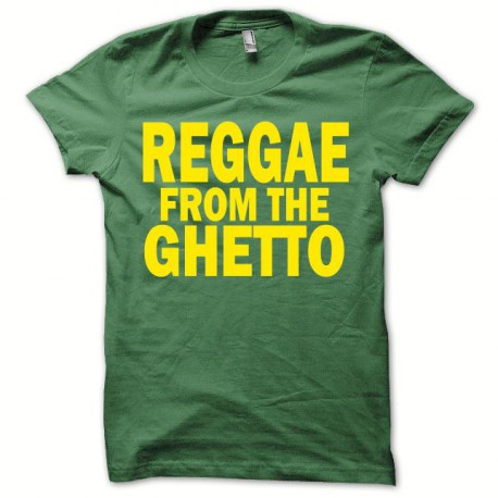 Tee shirt Rasta from the ghetto jaune/vert bouteille