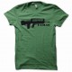 Tee shirt Famas fusil d'assaut français noir/vert bouteille