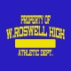 Tee shirt Roswell high school athletic department jaunebleu