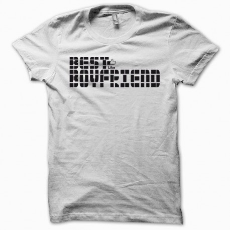 Tee shirt best boyfriend facebook blanc