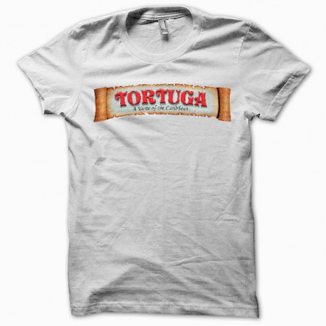 Tee shirt Pirates des Caraïbes Tortuga blanc