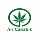 Tee shirt air canabis parodie air canada vert/blanc