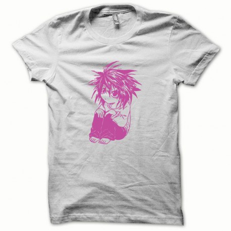 Tee shirt Parodie Death Note rose/blanc