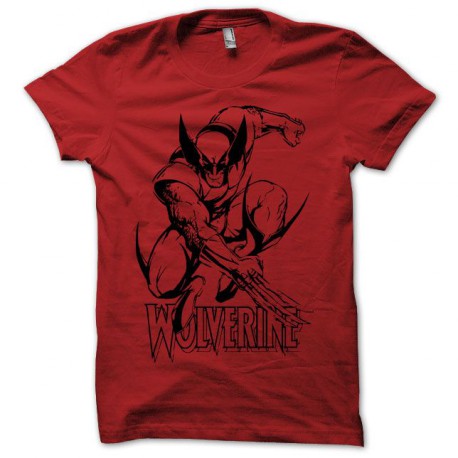 camiseta Wolverine negro/rojo