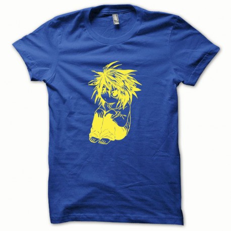 Tee shirt Parodie Death Note jaune/bleu royal