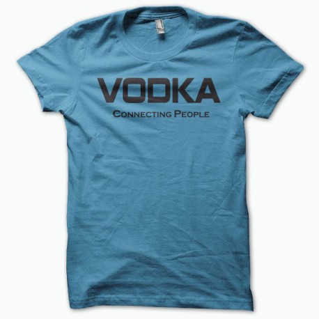 t-shirt Vodka Connecting People blue