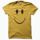 Tee shirt smiley acid house classique jaune/noir