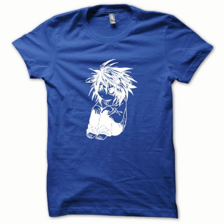 Tee shirt Parodie Death Note blanc/bleu royal